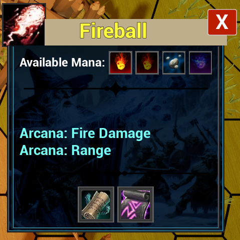 Stat only Arcanas for Fireball